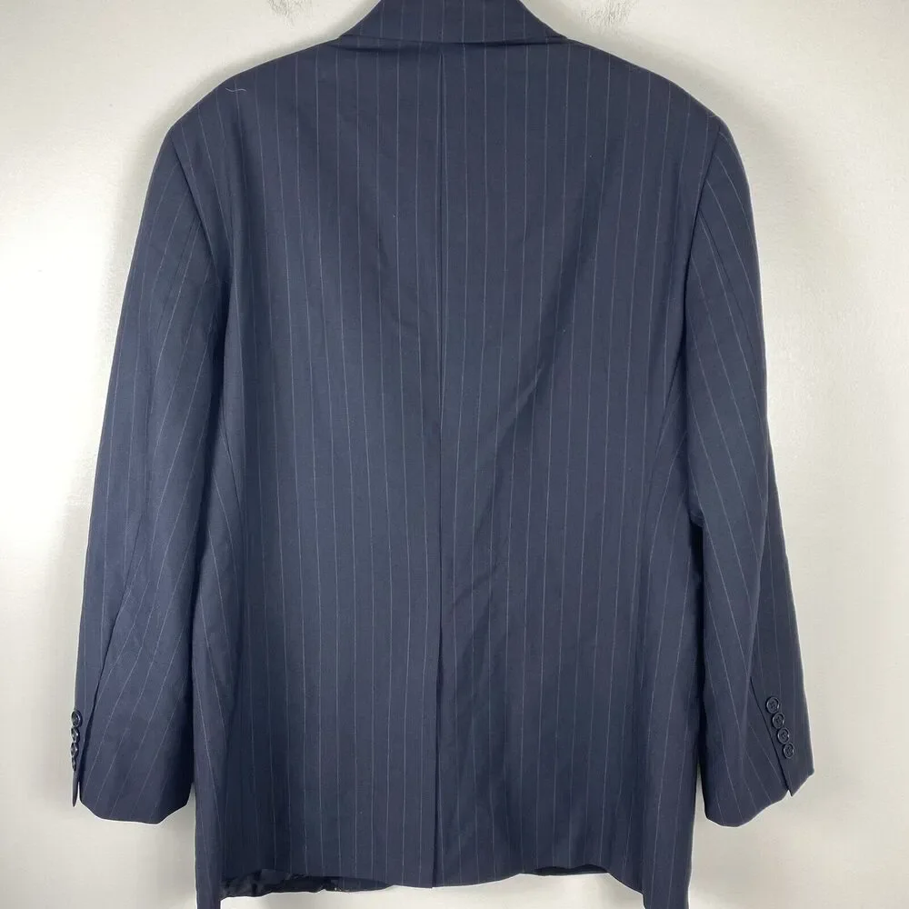 Brooks Brothers Jacket Sports Coat 41 R Madison Fit Navy Pinstripe Wool